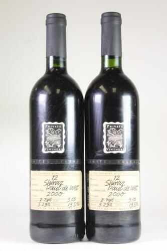 (2) 2000 Private Vintners Paul de Wet Shiraz, Western Cape South Africa