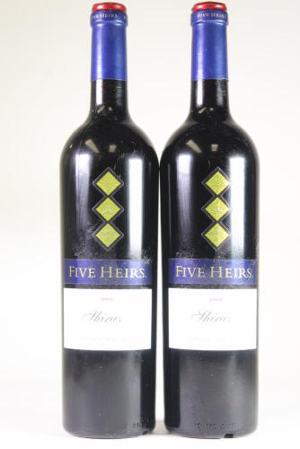 (2) 2003 Lourensford Five Heirs Shiraz, Stellenbosch South Africa