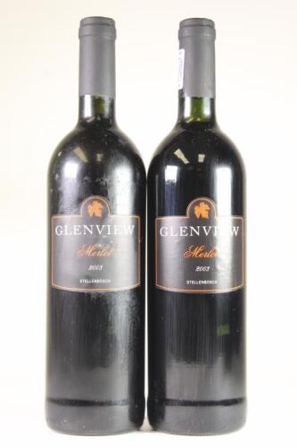(2) 2003 Glenview Merlot, Stellenbosch South Africa