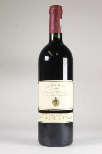 (1) 1998 Springfield Cabernet Sauvignon, Robertson South Africa