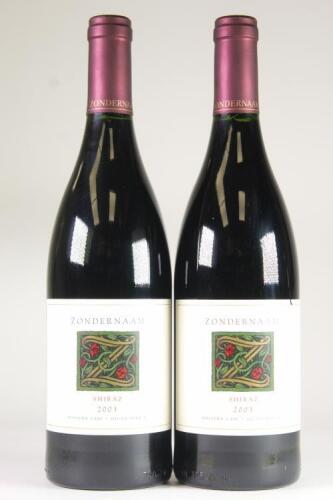 (2) 2003 Zondernaam Shiraz, Western Cape South Africa