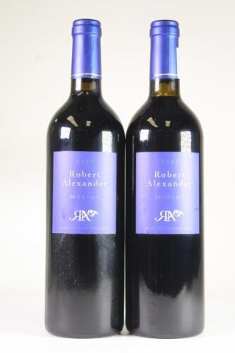 (2) 2002 Robert Alexander Merlot, Stellenbosch South Africa
