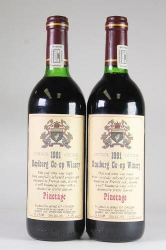 (2) 1991 Rooiberg Co-op Pinotage, Robertson South Africa