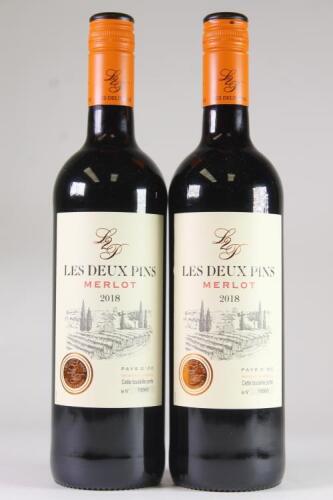(2) 2018 Les Deux Pins Merlot, Pays d'Oc