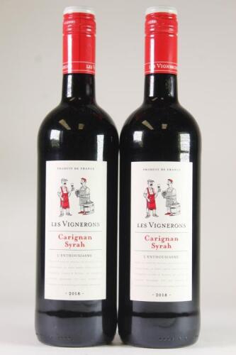 (2) 2018 Les Vignerons Carignan/Syrah, France