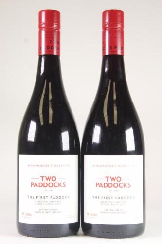 (2) 2017 Two Paddocks The First Paddock Pinot Noir, Gibbston