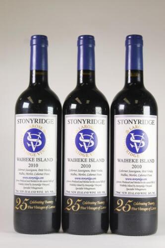 (3) 2010 Stonyridge Larose, Waiheke