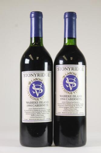 (2) 1994 Stonyridge Vineyard Larose, Waiheke