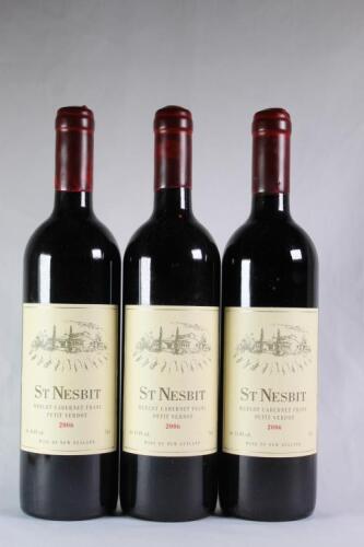 (3) 2006 St Nesbit Merlot/Cabernet Franc/Petit Verdot, Karaka