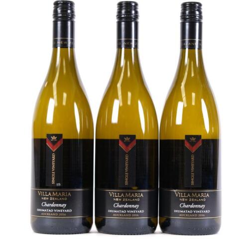 (3) 2016 Villa Maria Single Vineyard Ihumatao Chardonnay, Auckland