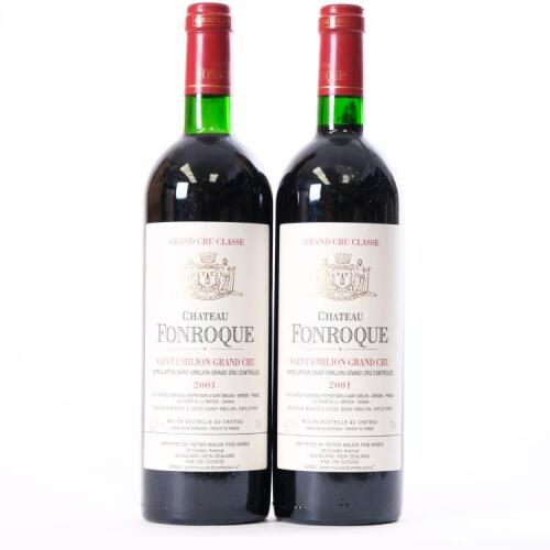 (2) 2001 Chateau Fonroque, St Emilion