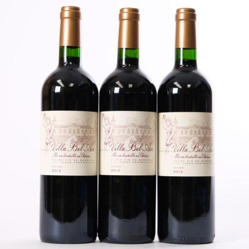 (3) 2012 Chateau Villa Bel-Air, Graves