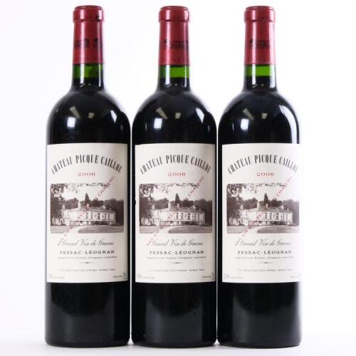 (3) 2006 Chateau Picque Caillou, Pessac-Leognan