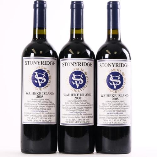 (3) 2008 Stonyridge Vineyard Larose, Waiheke