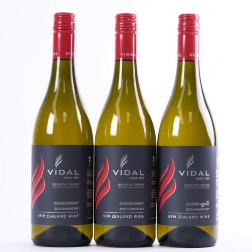 (3) 2010 Vidals Reserve Series Chardonnay, Hawkes Bay