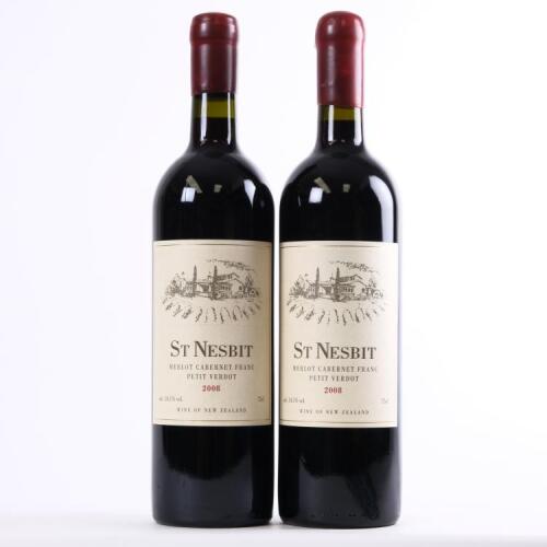(2) 2008 St Nesbit Merlot/Cabernet Franc/Petit Verdot, Karaka