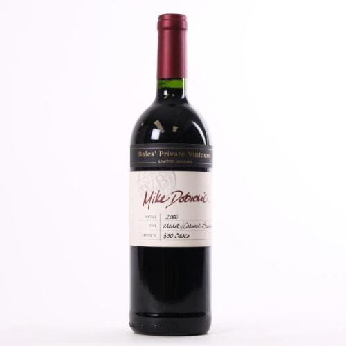 (1) 2006 Bales' Private Vintners Mike Dubrovic Merlot/Cabernet Sauvignon, Stellenbosch South Africa