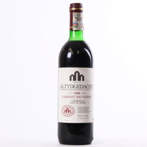 (1) 1988 Altydgedacht Cabernet Sauvignon, Durbanville South Africa