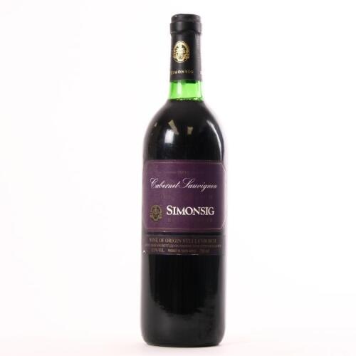 (1) 1991 Simonsig Cabernet Sauvignon, Stellenbosch South Africa