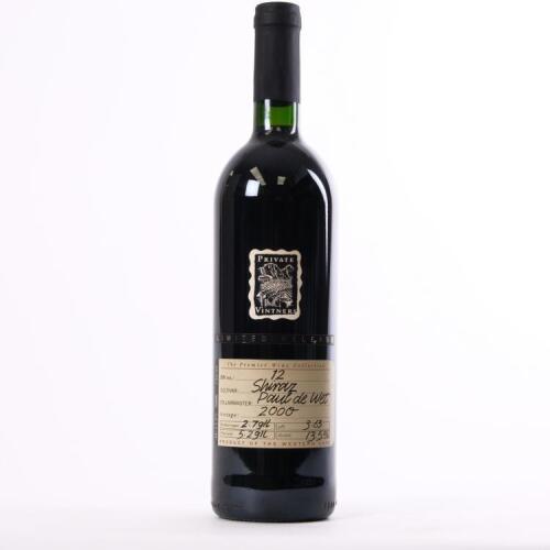 (1) 2000 Private Vintners Paul de Wet Shiraz, Western Cape South Africa