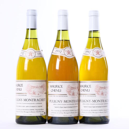 (3) 1992 Maurice Chenu Puligny Montrachet, Cote de Beaune