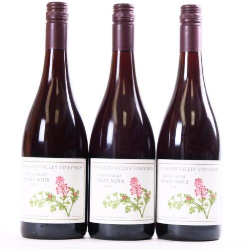 (3) 2013 Pyramid Valley Vineyards Earth Smoke Pinot Noir, Waikari