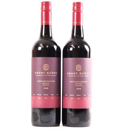 (2) 2018 Grant Burge Fifth Generation Shiraz, Barossa SA