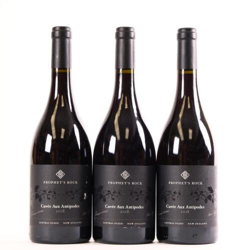 (3) 2018 Prophet's Rock Cuvee aux Antipodes Pinot Noir, Bendigo