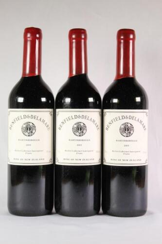 (3) 2003 Benfield & Delamere Cabernet Sauvignon/Merlot, Martinborough
