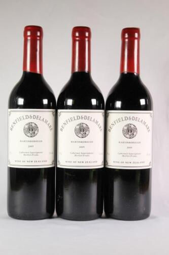 (3) 2005 Benfield & Delamere Cabernet Sauvignon/Merlot, Martinborough