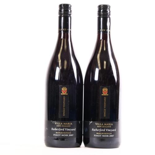 (2) 2007 Villa Maria Single Vineyard Rutherford Vineyard Pinot Noir, Marlborough