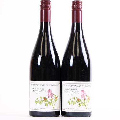 (2) 2007 Pyramid Valley Vineyards Earth Smoke Pinot Noir, Waikari