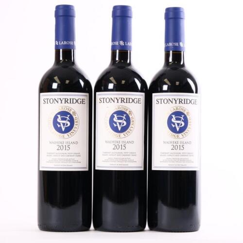 (3) 2015 Stonyridge Vineyard Larose, Waiheke