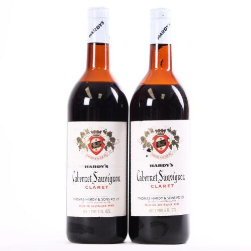 (2) 1969 Hardy's Claret (Cabernet Sauvignon), McLaren Vale SA