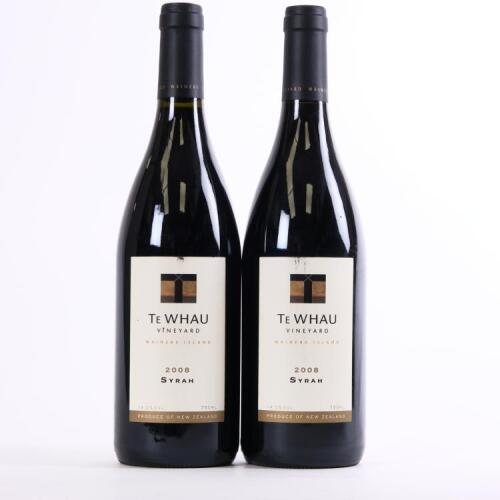 (2) 2008 Te Whau Syrah, Waiheke