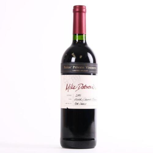 (1) 2006 Bales' Private Vintners Mike Dubrovic Merlot/Cabernet Sauvignon, Stellenbosch South Africa