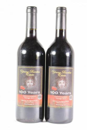 (2) 2015 Young Bacchus Estate Cabernet Sauvignon/Merlot/Franc, Martinborough*&nbsp;