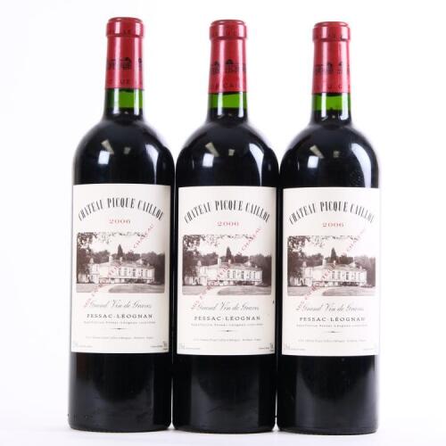 (3) 2006 Chateau Picque Caillou, Pessac-Leognan