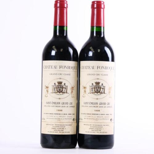 (2) 1998 Chateau Fonroque, St Emilion