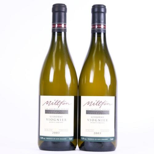 (2) 2003 Millton The Growers Series Briants Vineyard Viognier, Gisborne