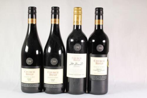 Church Road red selection of four bottles in one lot