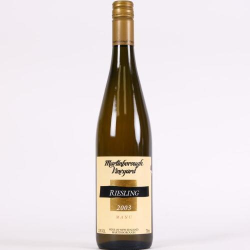 (1) 2003 Martinborough Vineyard Manu Riesling, Martinborough