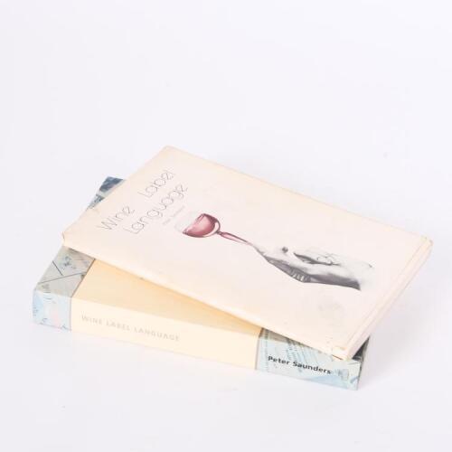"Wine Label Language " Peter Saunders : two books in one lot