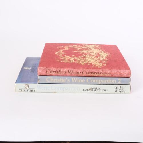 "Christie's Wine Companion " ; three books in one lot