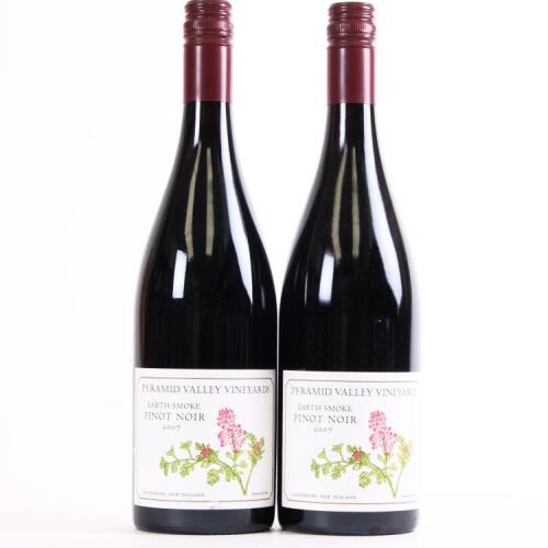 (2) 2007 Pyramid Valley Vineyards Earth Smoke Pinot Noir, Waikari