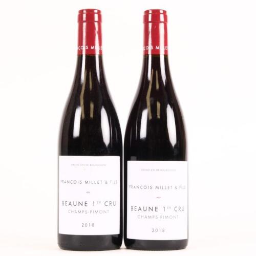 (2) 2018 Francois Millet Beaune Champs Pimot 1er Cru, Cote de Beaune *