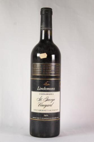 (1) 1989 Lindemans St George Cabernet Sauvignon, Coonawarra SA