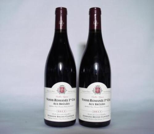 (2) 2011 Domaine Bruno Clavelier Vosne Romanee Aux Brulees 1er Cru, Cote de Nuits