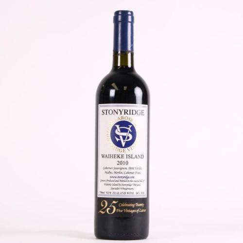 (1) 2010 Stonyridge Vineyard Larose, Waiheke