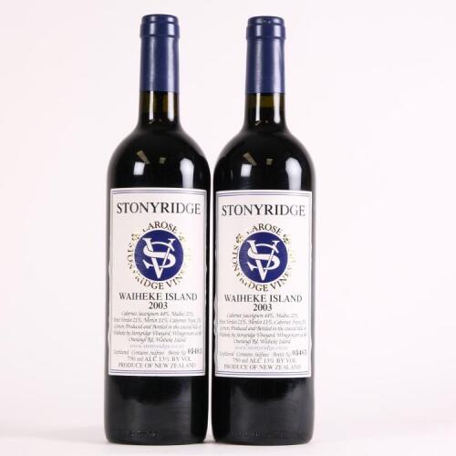 (2) 2003 Stonyridge Vineyard Larose, Waiheke